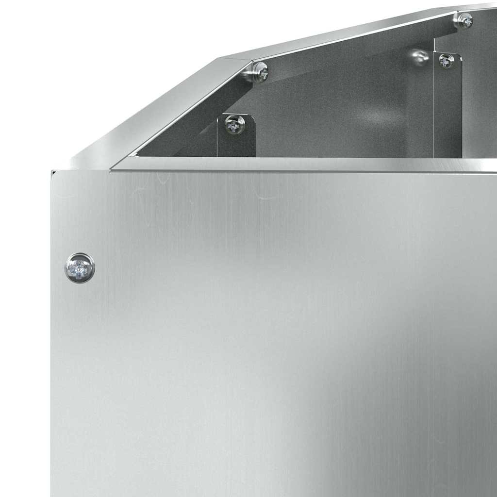 Γλάστρα Ασημί 90 x 45 x 35 cm Επικαλυμμένος Χάλυβας