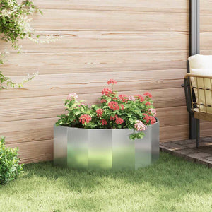 Γλάστρα Ασημί 90 x 45 x 35 cm Επικαλυμμένος Χάλυβας