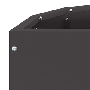 Γλάστρα Μαύρο 60 x 30 x 35 εκ Ατσάλι