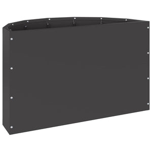 Γλάστρα Μαύρο 60 x 30 x 35 εκ Ατσάλι