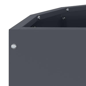 Γλάστρα Ανθρακί 60 x 30 x 35 εκ Ατσάλι