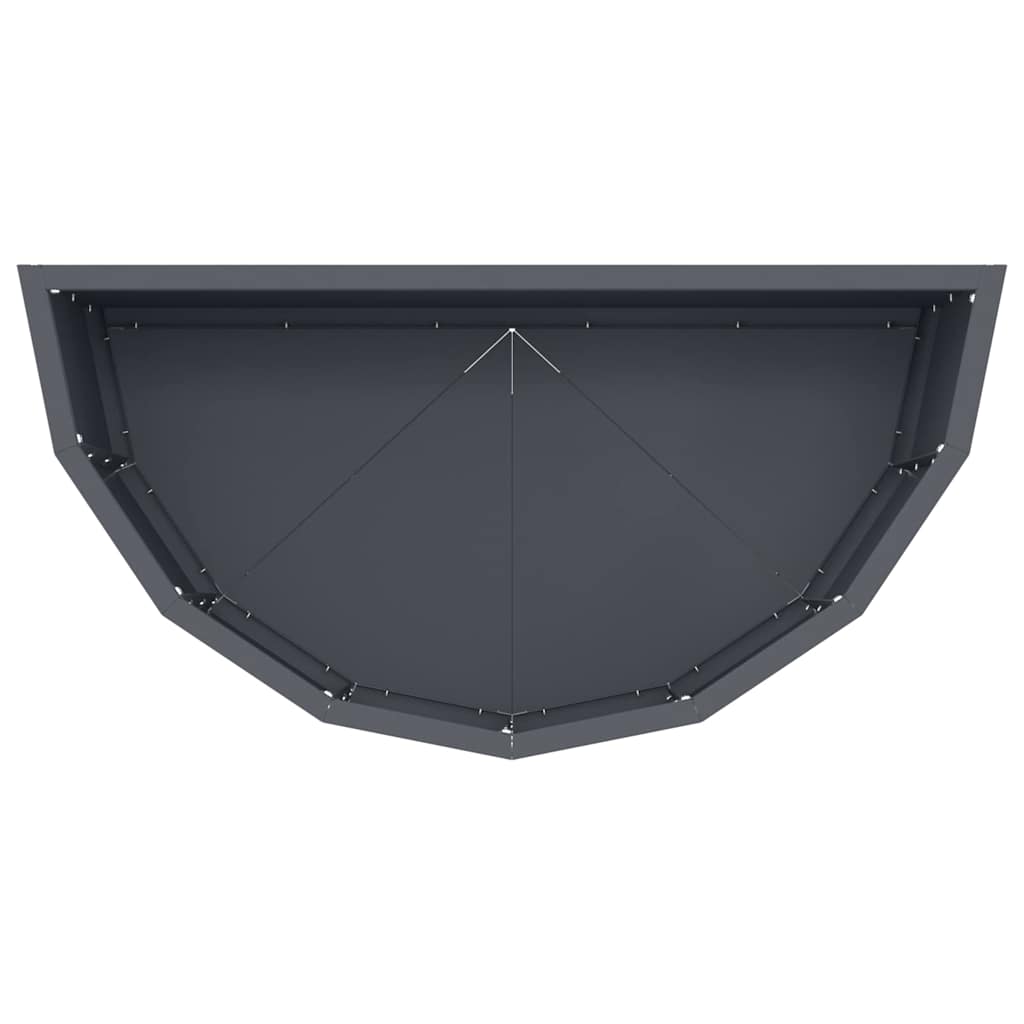 Γλάστρα Ανθρακί 60 x 30 x 35 εκ Ατσάλι