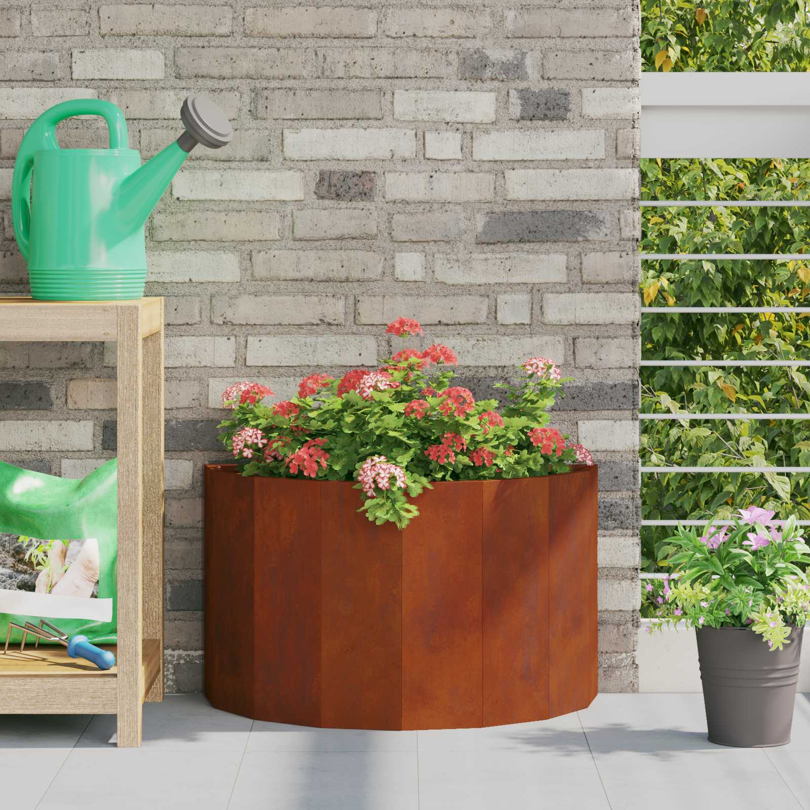 Γλάστρα Σκ rusty 60 x 30 x 35 εκ Ατσάλι Σκληρυθέν στον Αέρα