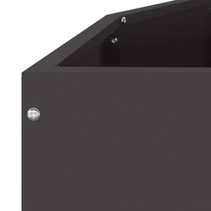 Γλάστρα Μαύρο 120 x 60 x 50 εκ. Ατσάλι