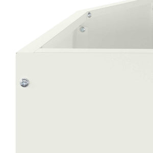 Γλάστρα Λευκό 120 x 60 x 50 εκ. Ατσάλι