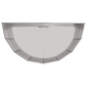 Γλάστρα Ασημί 120 x 60 x 50 εκ. Επικαλυμμένος Χάλυβας