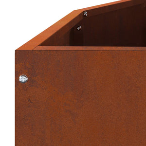Γλάστρα Σκ rusty 120 x 60 x 50 εκ. Ατσάλι Σκληρυθέν στον Αέρα - Pakobazaar