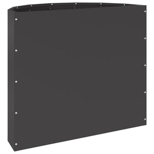 Γλάστρα Μαύρο 60 x 30 x 50 εκ. Ατσάλι