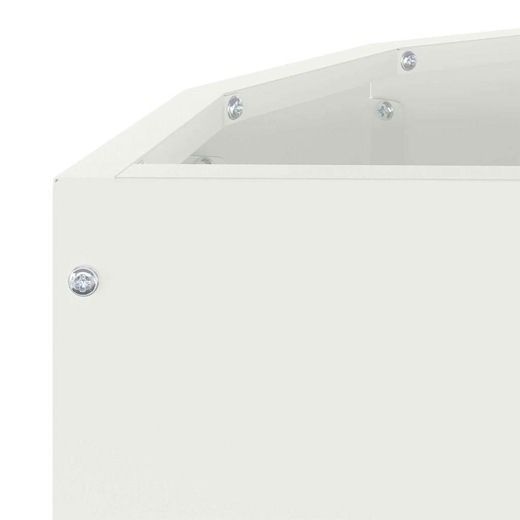 Γλάστρα Λευκό 60 x 30 x 50 εκ. Ατσάλι