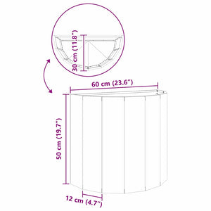 Γλάστρα Ανθρακί 60 x 30 x 50 εκ. Ατσάλι