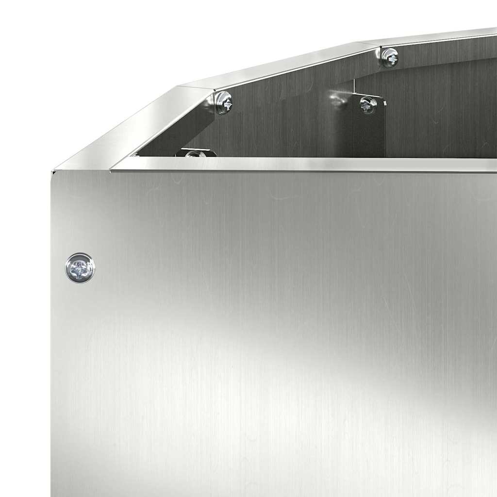 Γλάστρα Ασημί 60 x 30 x 50 εκ. Επικαλυμμένος Χάλυβας