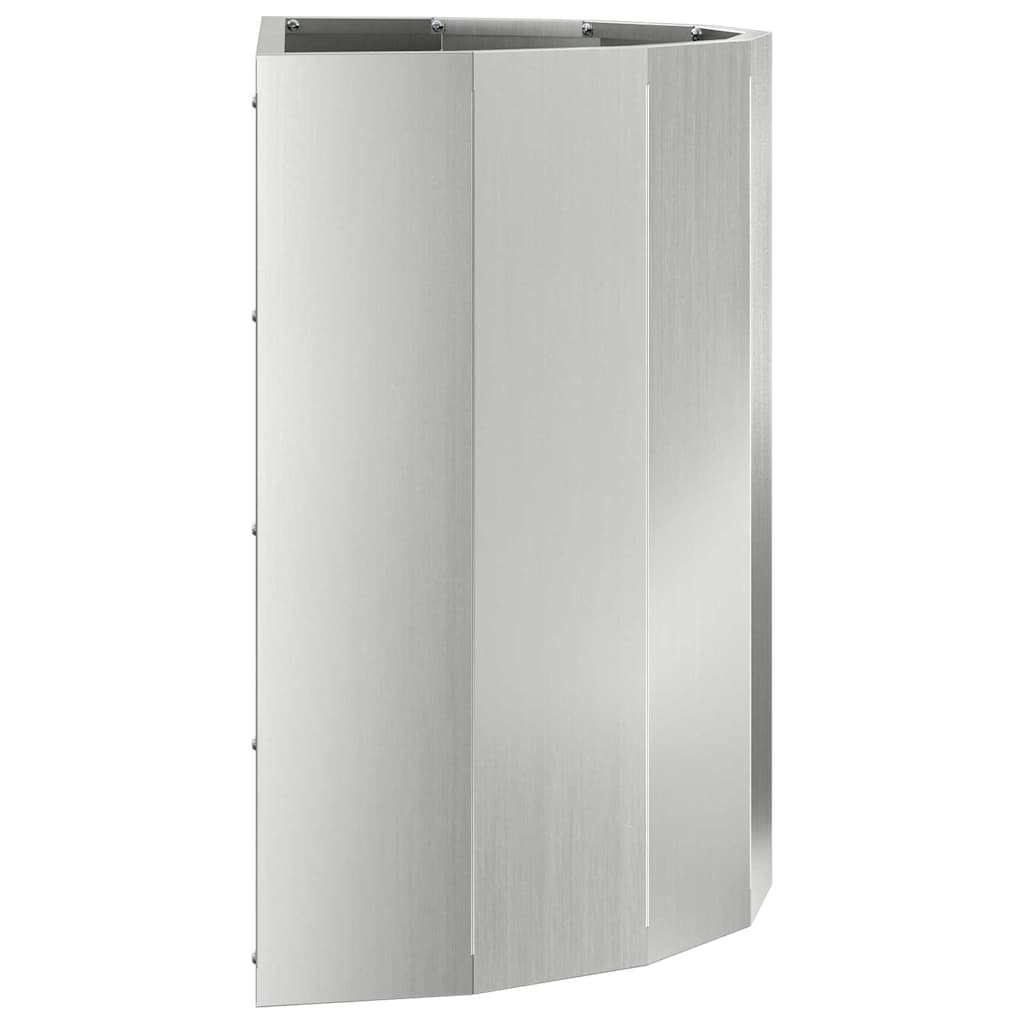 Γλάστρα Ασημί 60 x 30 x 50 εκ. Επικαλυμμένος Χάλυβας