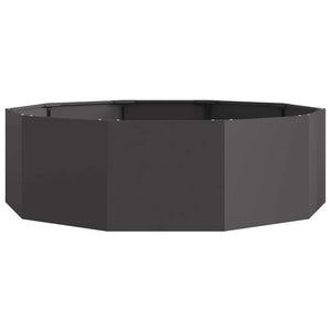 Γλάστρα Μαύρο 120 x 120 x 35 εκ Ατσάλι