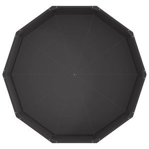 Γλάστρα Μαύρο 120 x 120 x 35 εκ Ατσάλι