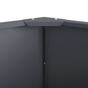 Γλάστρα Ανθρακί 120 x 120 x 35 εκ Ατσάλι - Pakobazaar