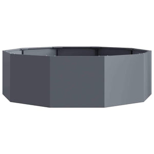 Γλάστρα Ανθρακί 120 x 120 x 35 εκ Ατσάλι - Pakobazaar