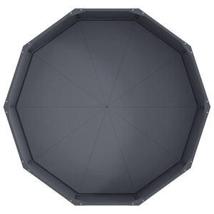 Γλάστρα Ανθρακί 120 x 120 x 35 εκ Ατσάλι - Pakobazaar