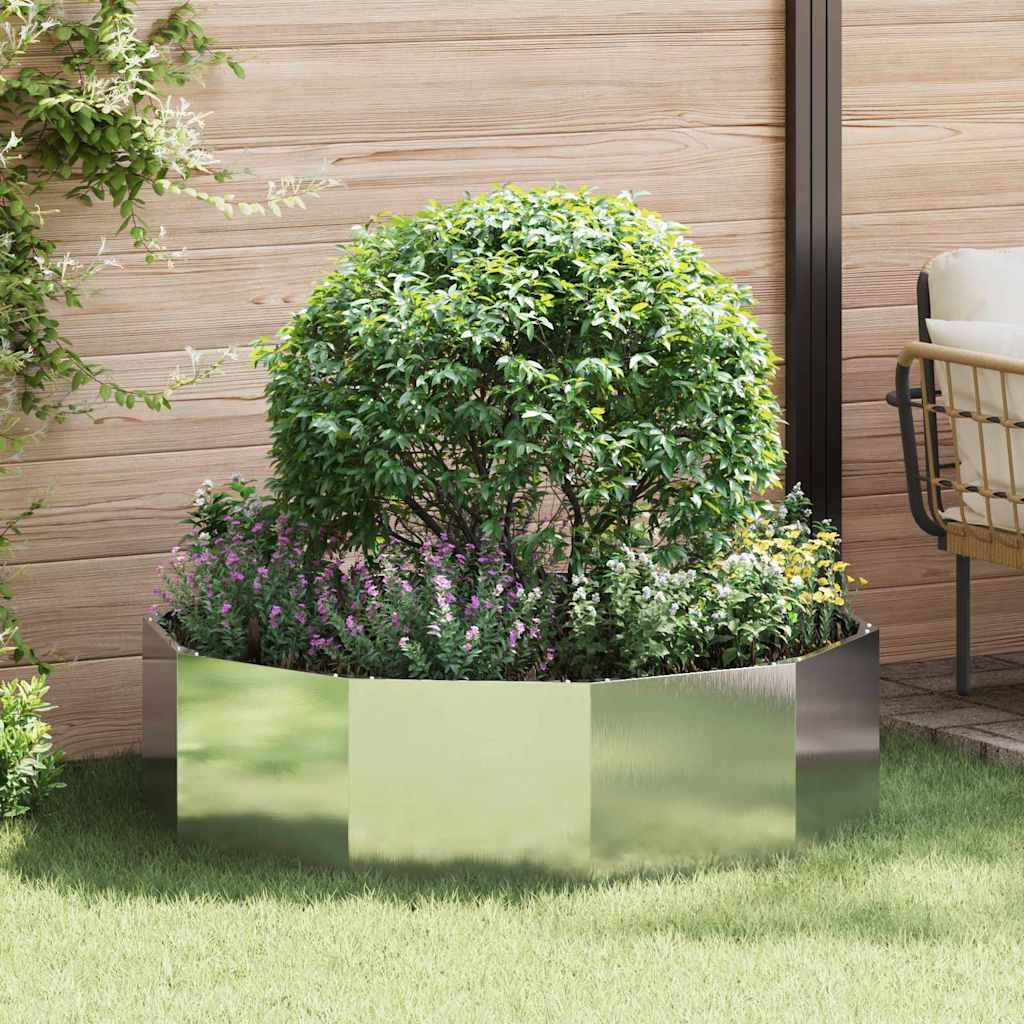 Γλάστρα Ασημί 120 x 120 x 35 εκ Ανοξείδωτο ατσάλι