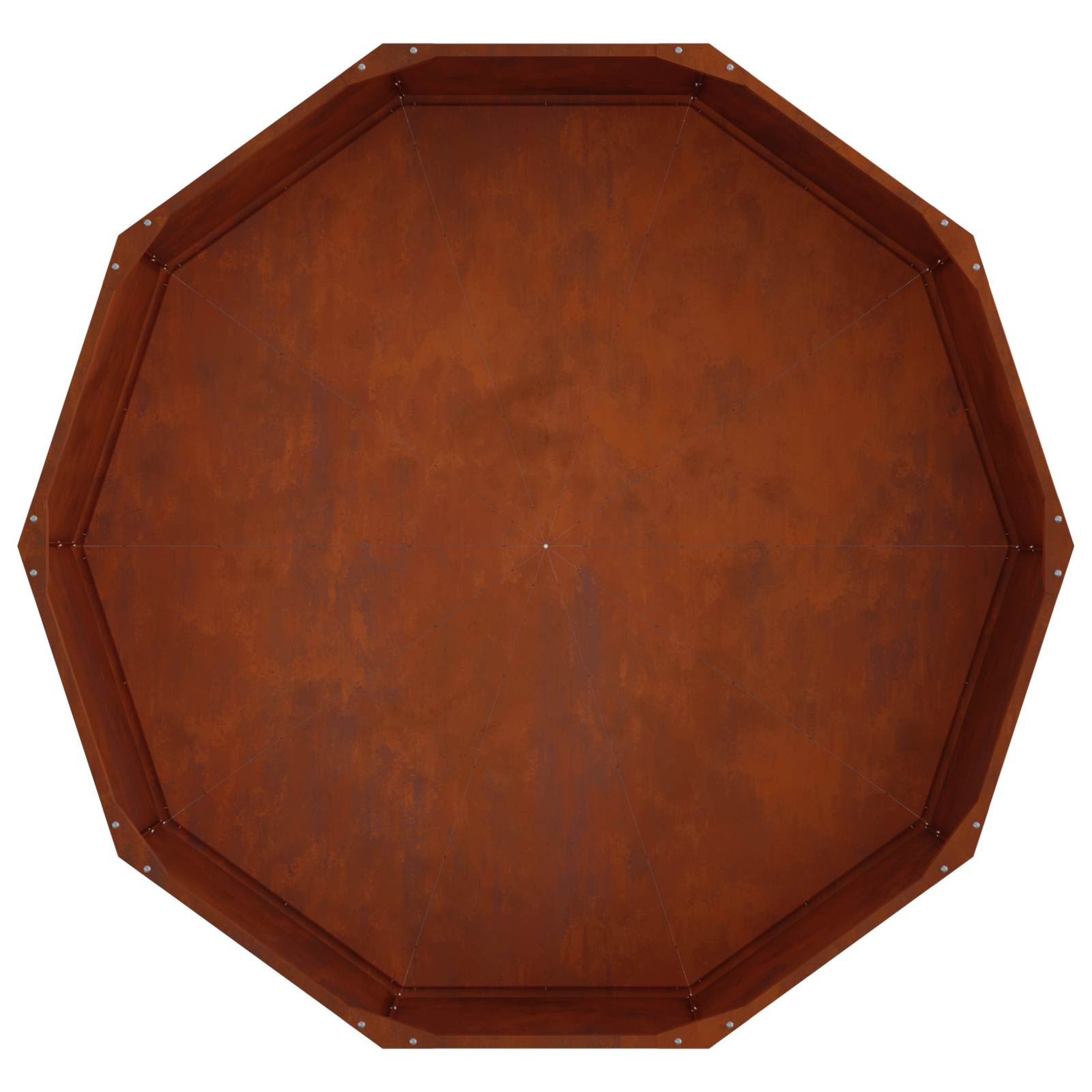 Γλάστρα Σκ rusty 120 x 120 x 35 εκ Ατσάλι Σκληρυθέν στον Αέρα
