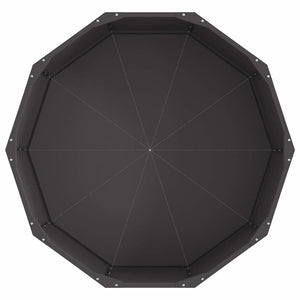 Γλάστρα Μαύρο 90 x 90 x 35 εκ Ατσάλι