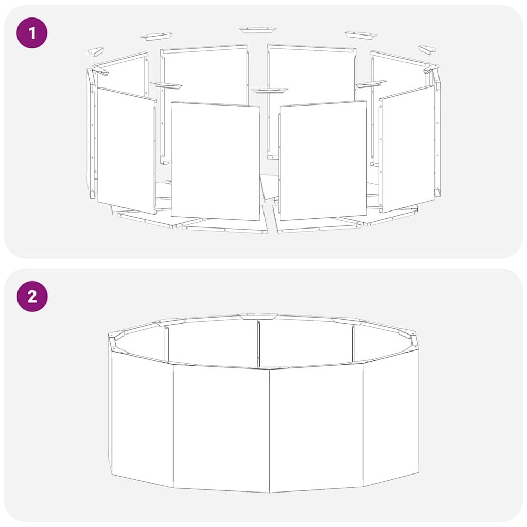 Γλάστρα Λευκό 90 x 90 x 35 εκ Ατσάλι