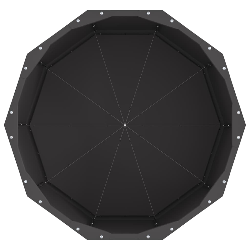 Γλάστρα Μαύρο 60 x 60 x 35 cm Ατσάλι