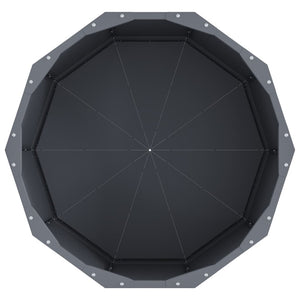 Γλάστρα Ανθρακί 60 x 60 x 35 cm Ατσάλι