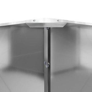 Γλάστρα Ασημί 60 x 60 x 35 cm Επικαλυμμένος Χάλυβας