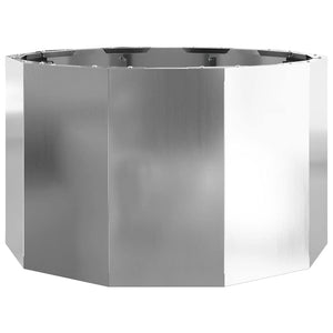 Γλάστρα Ασημί 60 x 60 x 35 cm Επικαλυμμένος Χάλυβας