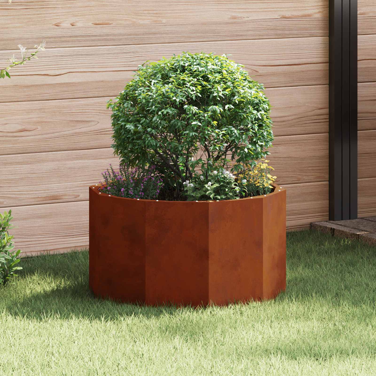 Γλάστρα Σκ rusty 60 x 60 x 35 cm Ατσάλι Σκληρυθέν στον Αέρα