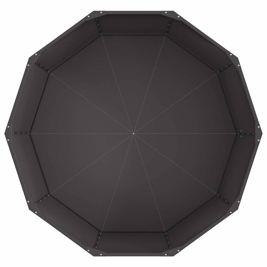 Γλάστρα Μαύρο 120 x 120 x 50 εκ Ατσάλι