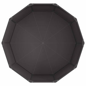 Γλάστρα Μαύρο 120 x 120 x 50 εκ Ατσάλι