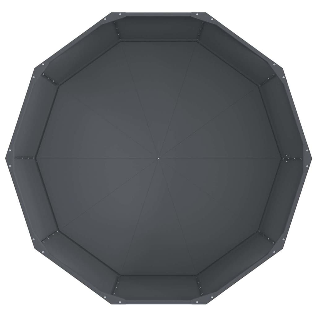 Γλάστρα Ανθρακί 120 x 120 x 50 εκ Ατσάλι - Pakobazaar