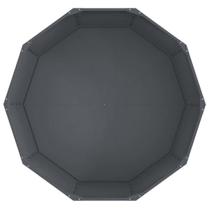 Γλάστρα Ανθρακί 120 x 120 x 50 εκ Ατσάλι - Pakobazaar