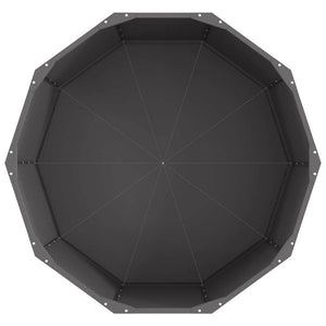 Γλάστρα Μαύρο 90 x 90 x 50 cm Ατσάλι - Pakobazaar