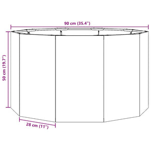 Γλάστρα Ανθρακί 90 x 90 x 50 cm Ατσάλι - Pakobazaar