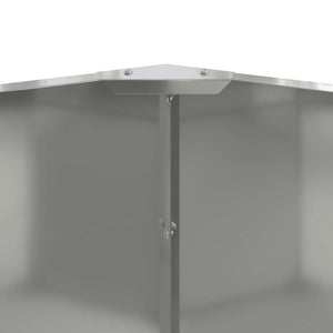 Γλάστρα Ασημί 90 x 90 x 50 cm Επικαλυμμένος Χάλυβας