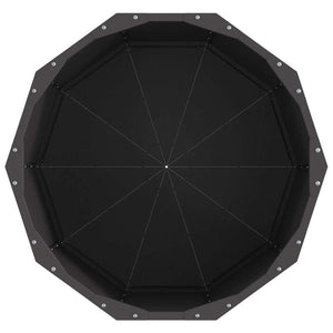 Γλάστρα Μαύρο 60 x 60 x 50 εκ Ατσάλι - Pakobazaar
