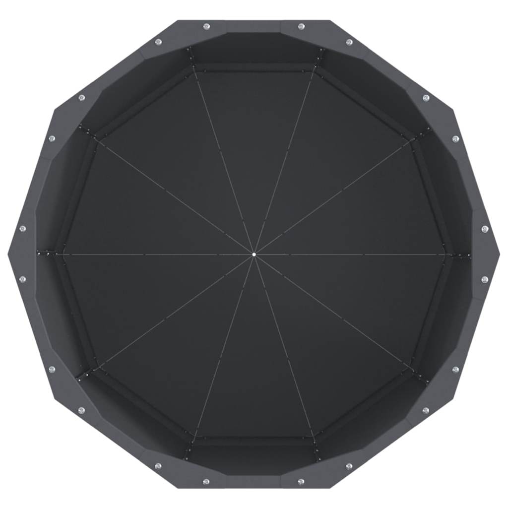 Γλάστρα Ανθρακί 60 x 60 x 50 εκ Ατσάλι - Pakobazaar