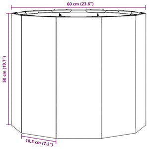 Γλάστρα Ασημί 60 x 60 x 50 εκ Επικαλυμμένος Χάλυβας - Pakobazaar