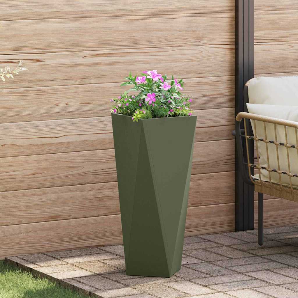 Γλάστρα Ελιά Πράσινη 30 x 30 x 75 εκ Ατσάλι - Pakobazaar