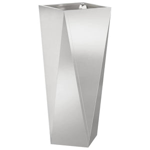 Γλάστρα 2 pcs Ασημί 30 x 30 x 75 εκ Ανοξείδωτο ατσάλι - Pakobazaar