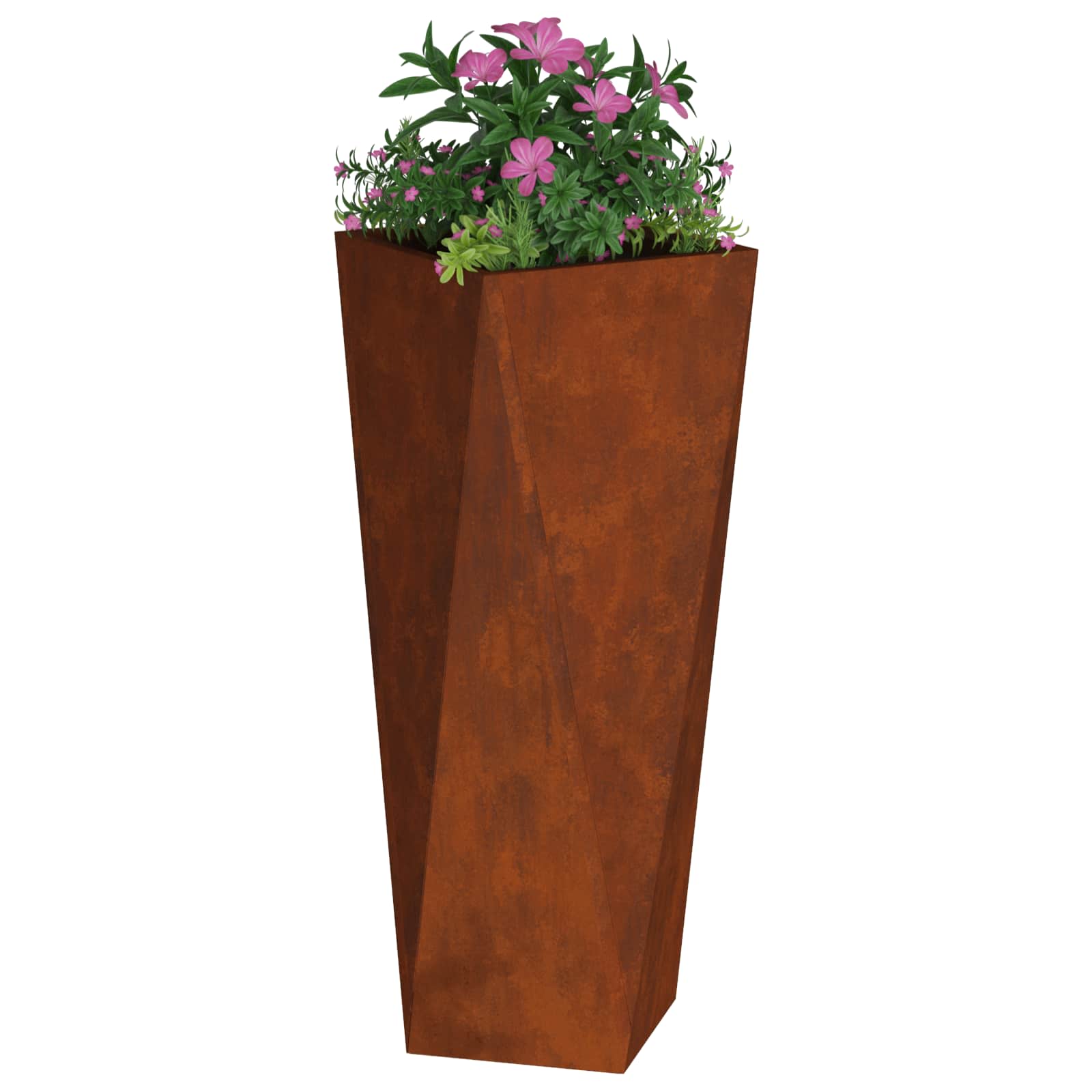 Γλάστρα Σκ rusty 30 x 30 x 75 εκ Ατσάλι Σκληρυθέν στον Αέρα - Pakobazaar