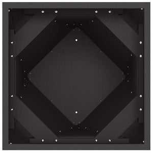 Γλάστρα 2 τμχ. Μαύρο 40 x 40 x 75 cm Ατσάλι