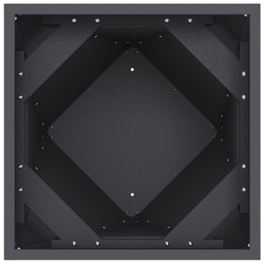 Γλάστρα 2 τμχ. Ανθρακί 40 x 40 x 75 cm Ατσάλι