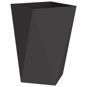 Γλάστρα 2 τμχ. Μαύρο 50 x 50 x 75 cm Ατσάλι