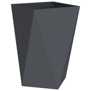 Γλάστρα 2 τμχ. Ανθρακί 50 x 50 x 75 cm Ατσάλι