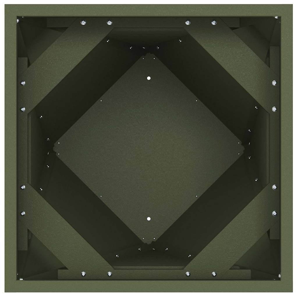 Γλάστρα 2 pcs Ελιά Πράσινη 50 x 50 x 75 cm Ατσάλι