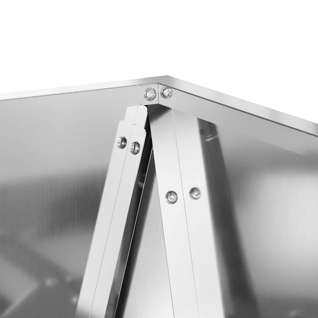 Γλάστρα 2 pcs Ασημί 50 x 50 x 75 cm Επικαλυμμένος Χάλυβας