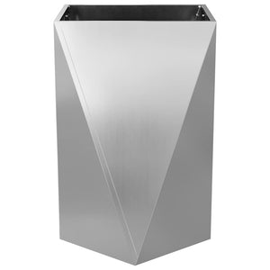 Γλάστρα 2 τμχ. Ασημί 50 x 50 x 75 cm Επικαλυμμένος Χάλυβας